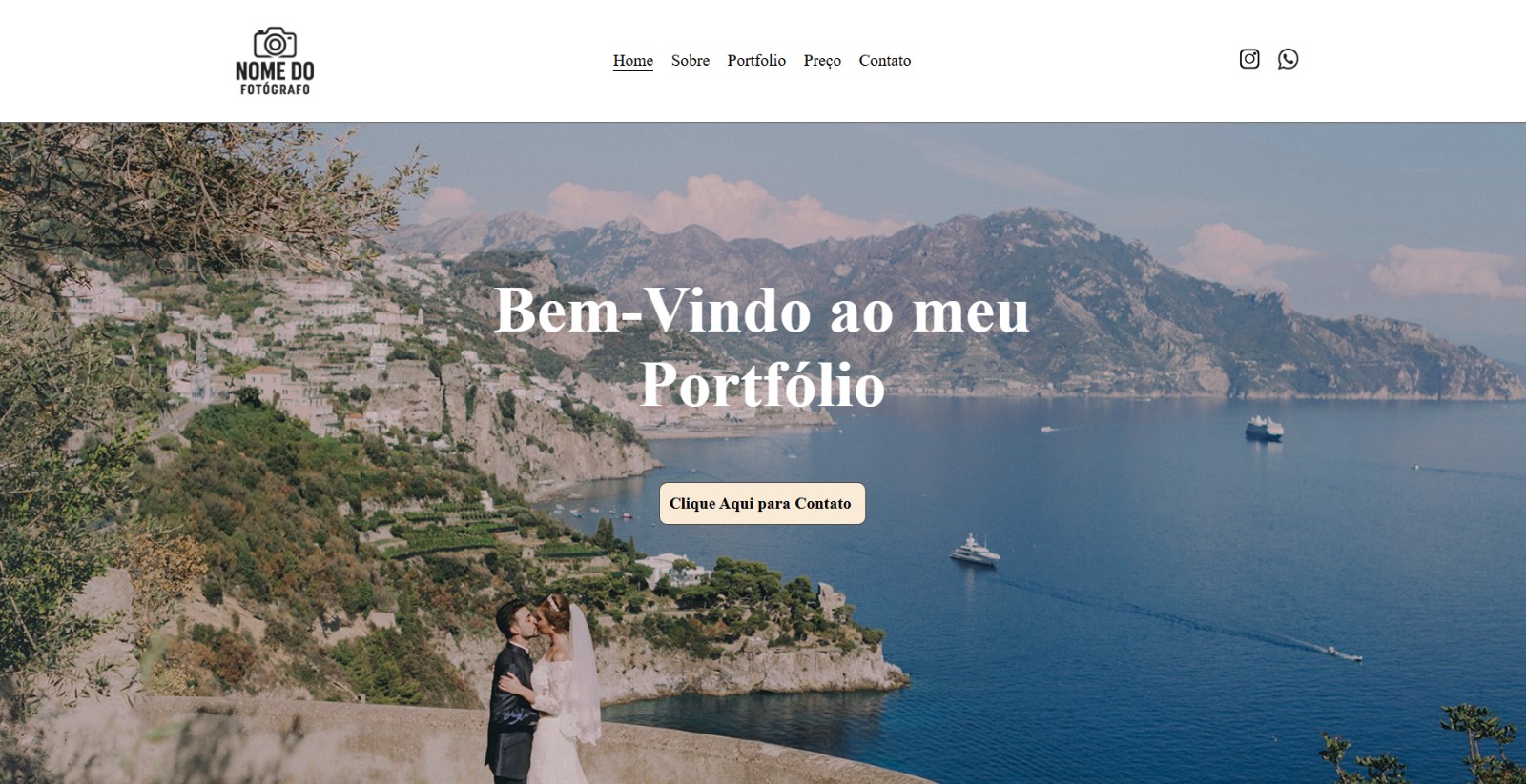 Portfólio Simulado de Fotógrafo